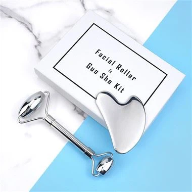 आंखों के लिए स्टेनलेस स्टील मेटल फेस रोलर गर्दन एंटी-एजिंग फेशियल मसाज