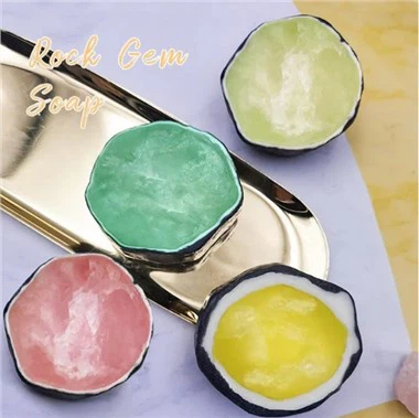 क्रिस्टल रत्न रॉक साबुन