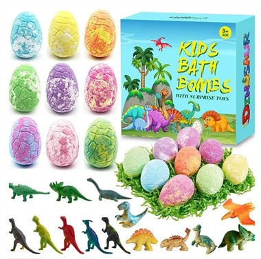 बच्चों के लिए डायनासोर अंडा स्नान बम