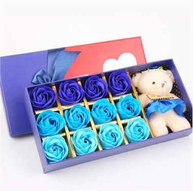 प्राकृतिक खुशबू सजावट पार्टी उपहार के साथ गुलाब साबुन फूल