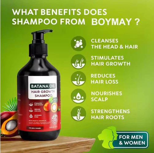 Natural Rosemary Oil Biotin Anti-Hair Loss Hair Growth Batana Oil Shampoo